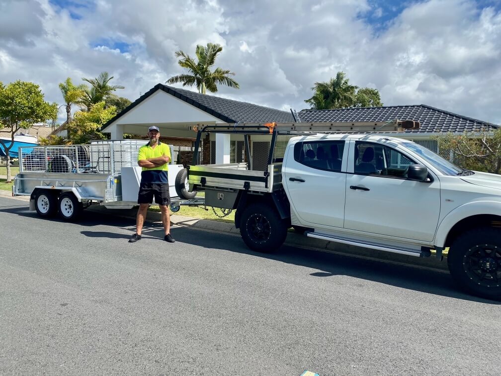 Paul Cowderoy, truck and trailer